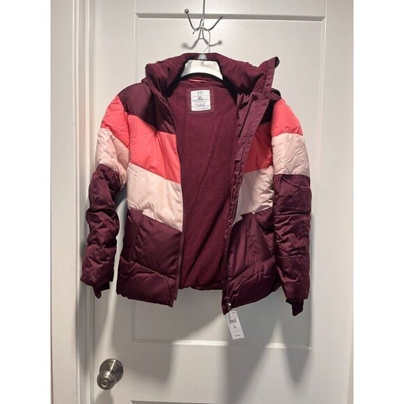 Gap Kids ColdControl Max Puffer Jacket Water Resistant Lined Quilted Hoodie - Picture 3 of 9